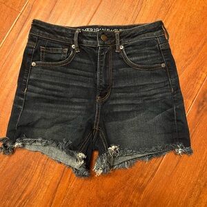 American Eagle Indigo Denim Shorties – Women’s Size 4 | High Rise Jean Shorts